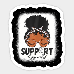 Messy bun Support Squad White Ribbon Lung Cancer Awareness Sticker